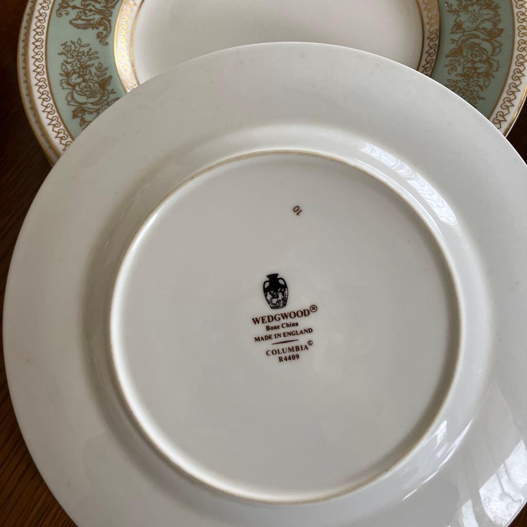 ウェッジウッド　　コロンビア　セージグリーン　フルセット　黒壺刻印　ヴィンテージ