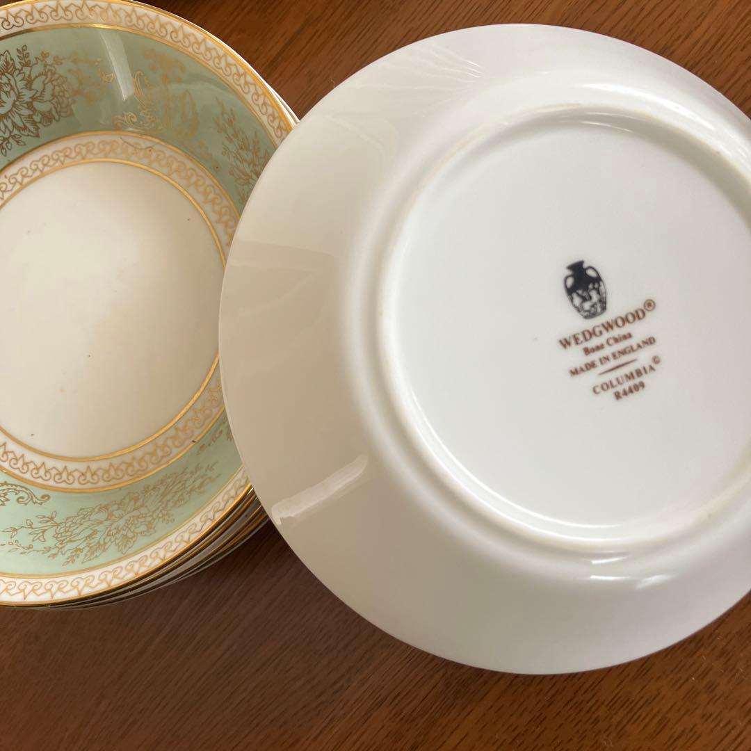 ウェッジウッド　　コロンビア　セージグリーン　フルセット　黒壺刻印　ヴィンテージ