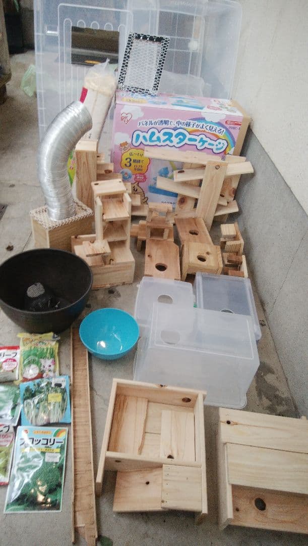 ハムスター用ケージセット　別荘　ワープゾーン　踏み台　隠れ場　アスレチック