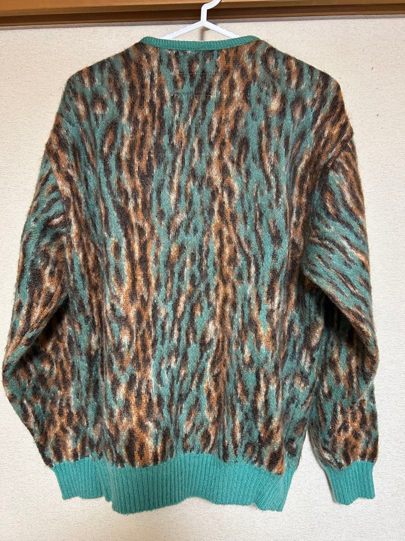 ワコマリア モヘアカーディガン　レオパード