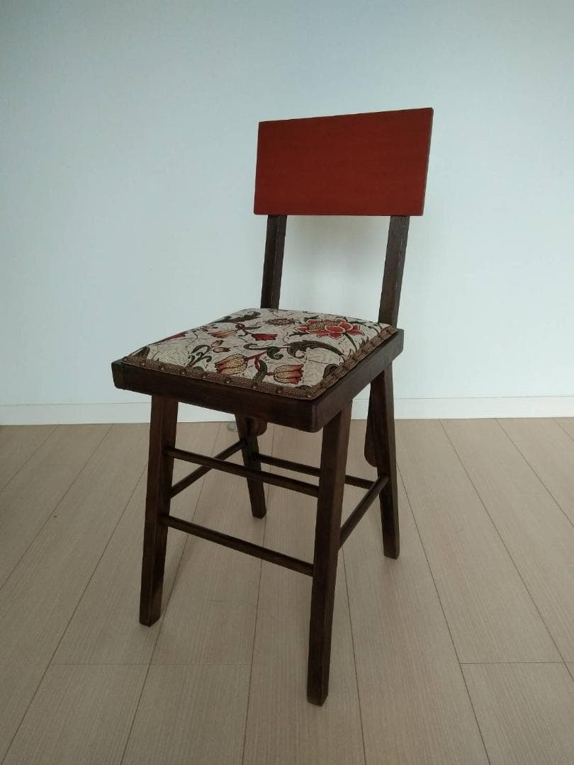 【張替え未使用品】昭和ヴィンテージ椅子リメイク品