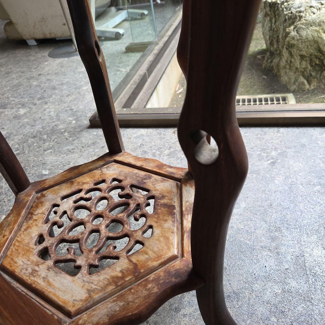 花台 高め花台 花瓶スタンド 木製 アンティーク 骨董品