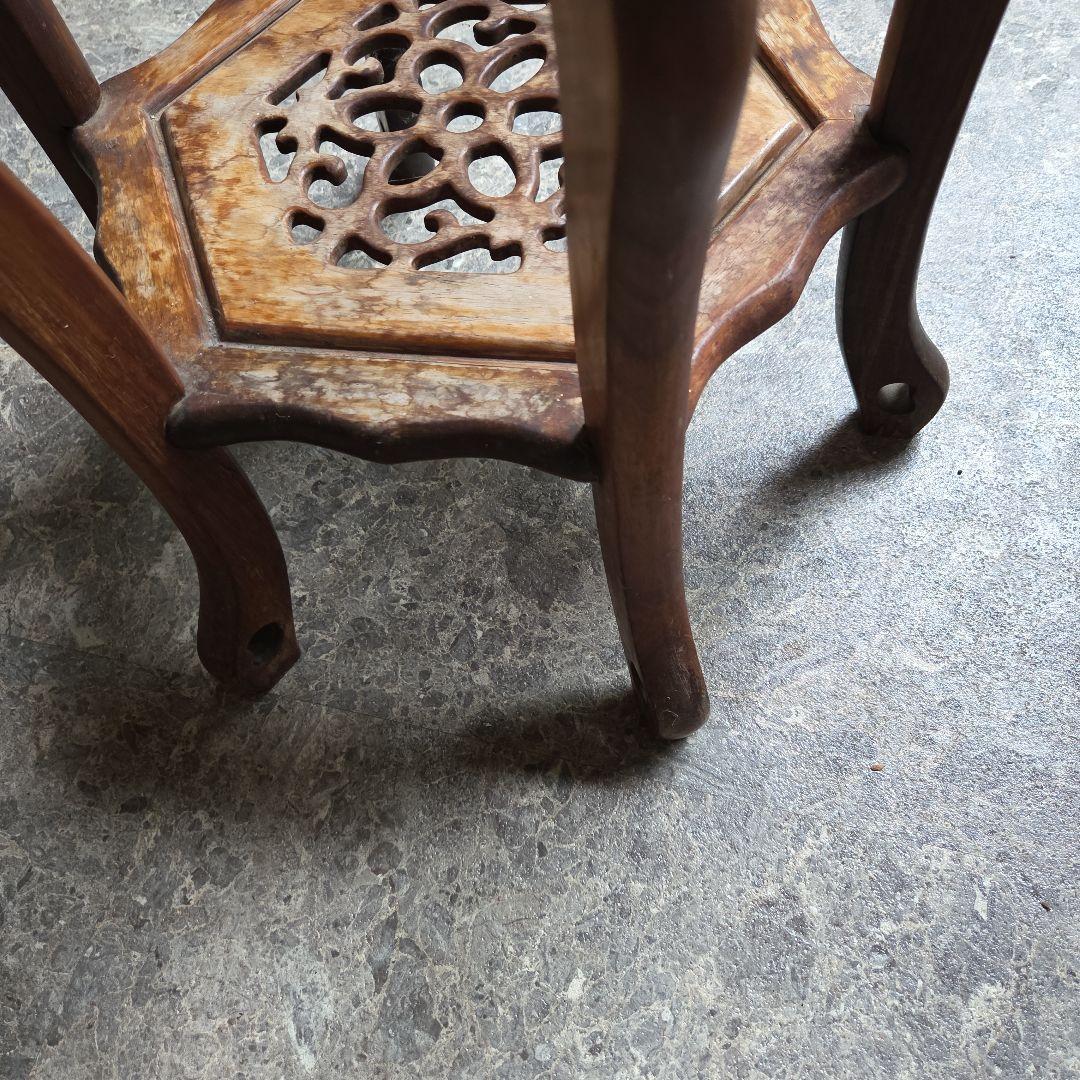 花台 高め花台 花瓶スタンド 木製 アンティーク 骨董品