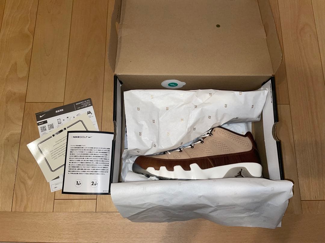 新品未使用　ハッピーライフウッド × ナイキ エアジョーダン9 ゴルフ NRG