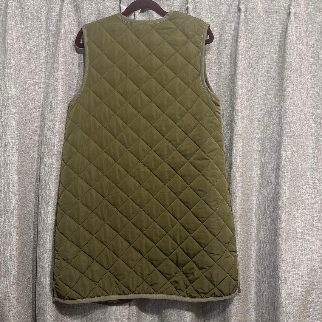 our ロング丈のキルティングベスト