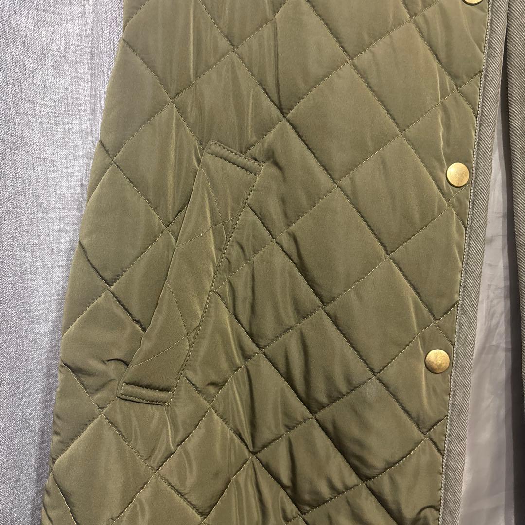 our ロング丈のキルティングベスト