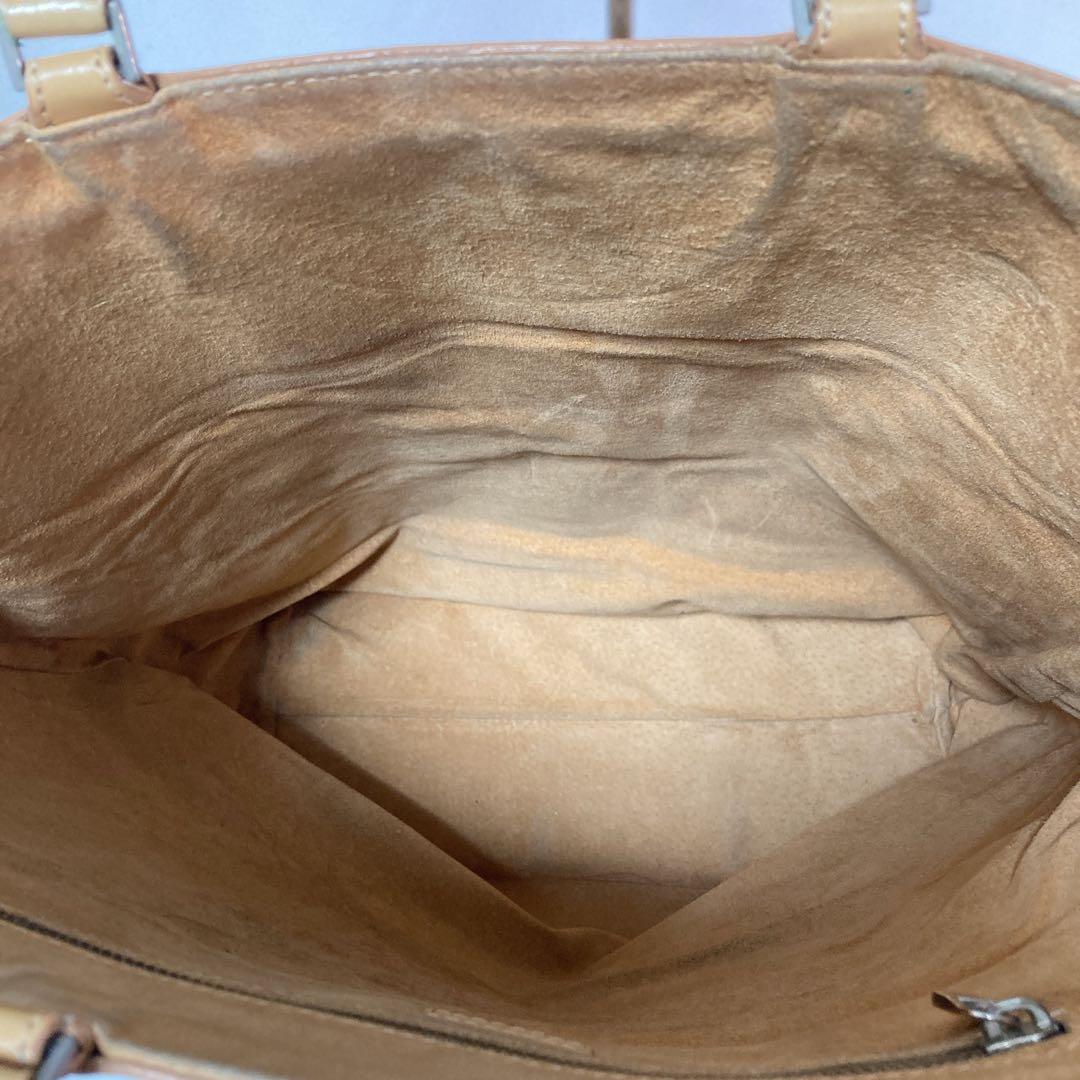 HIROFU ヒロフ トートバッグ レザー Hロゴ キャメル イタリア製 A4