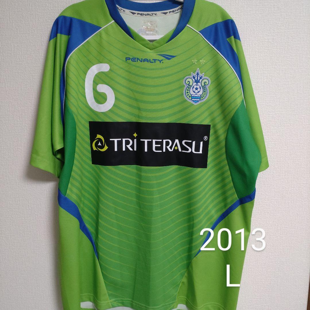 湘南ベルマーレ 2013年1stユニフォーム #6永木亮太選手サイン入り L