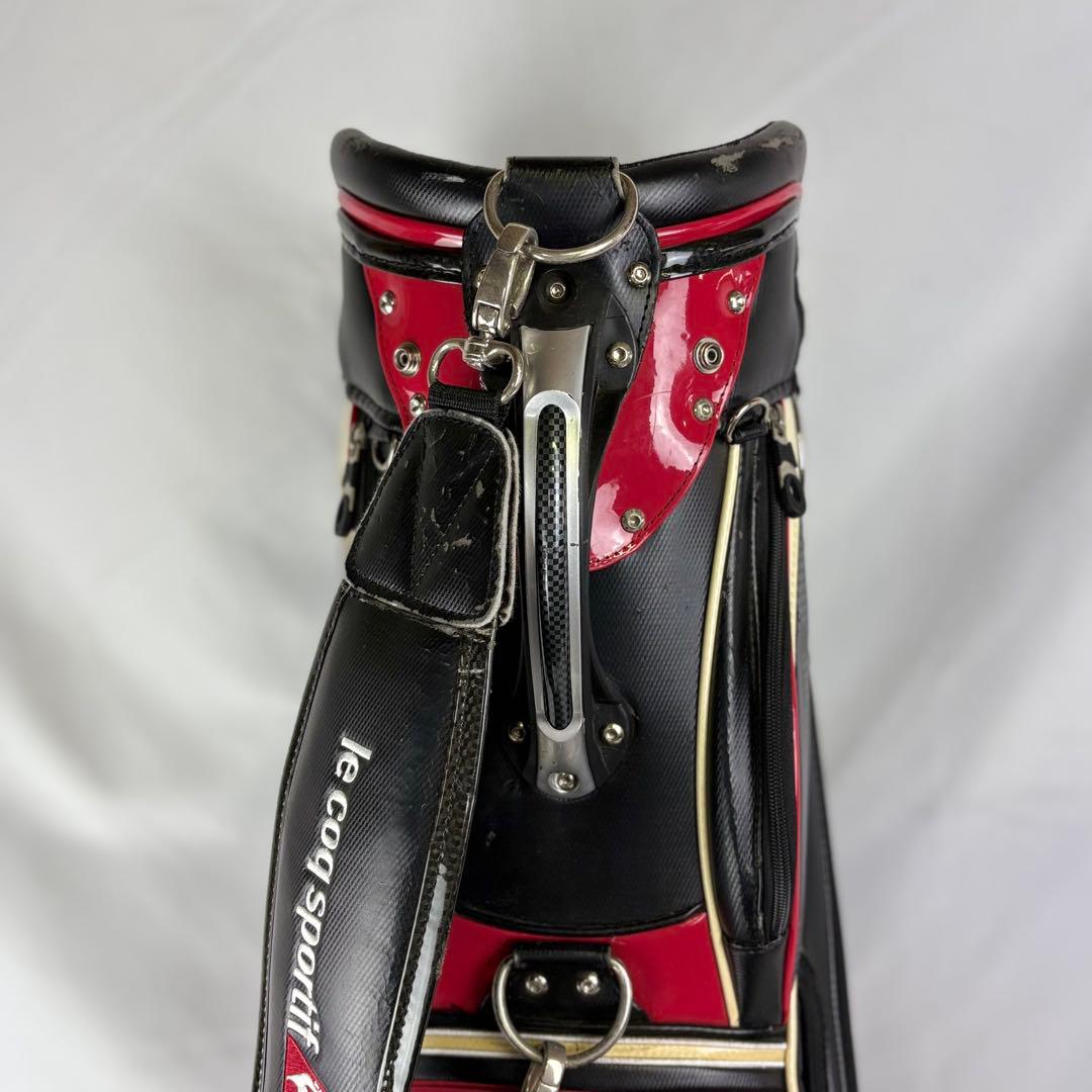 ルコックスポルティフ キャディバッグ ゴルフバッグ 6分割 赤黒