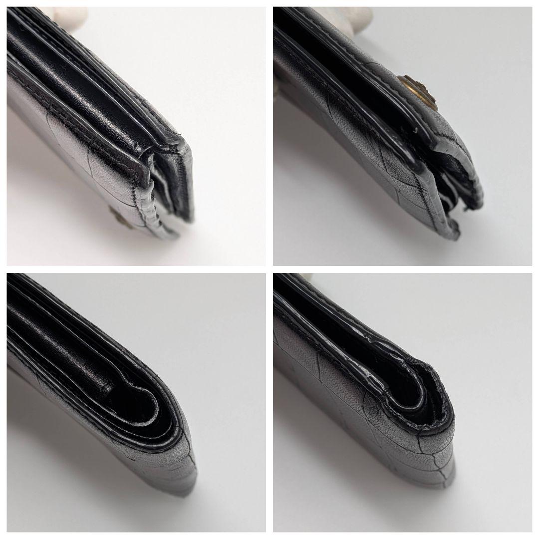 ヴィヴィアンウエストウッド 2つ折り財布 クロコ 型押し ブラック 黒 小銭入れ