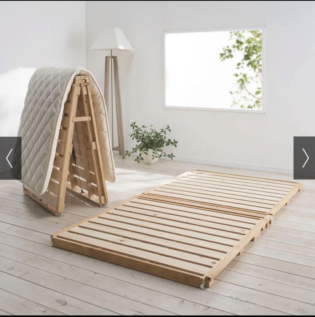 【まり】折りたたみ檜すのこベッド1台