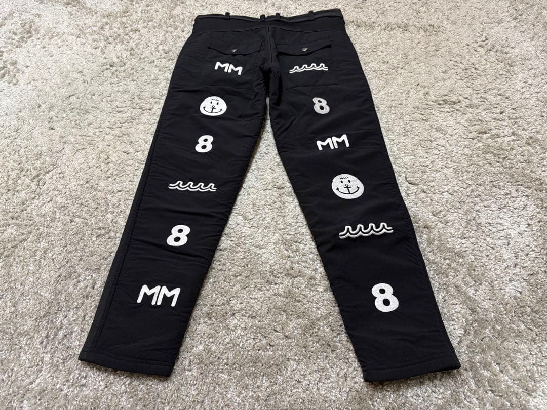 muta MARINE⚫︎ムータマリン⚫︎バック刺繍ボンディングパンツSブラック