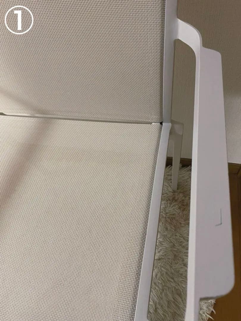 ホワイト　テラスチェア　ガーデニングチェア　2脚 送料込み