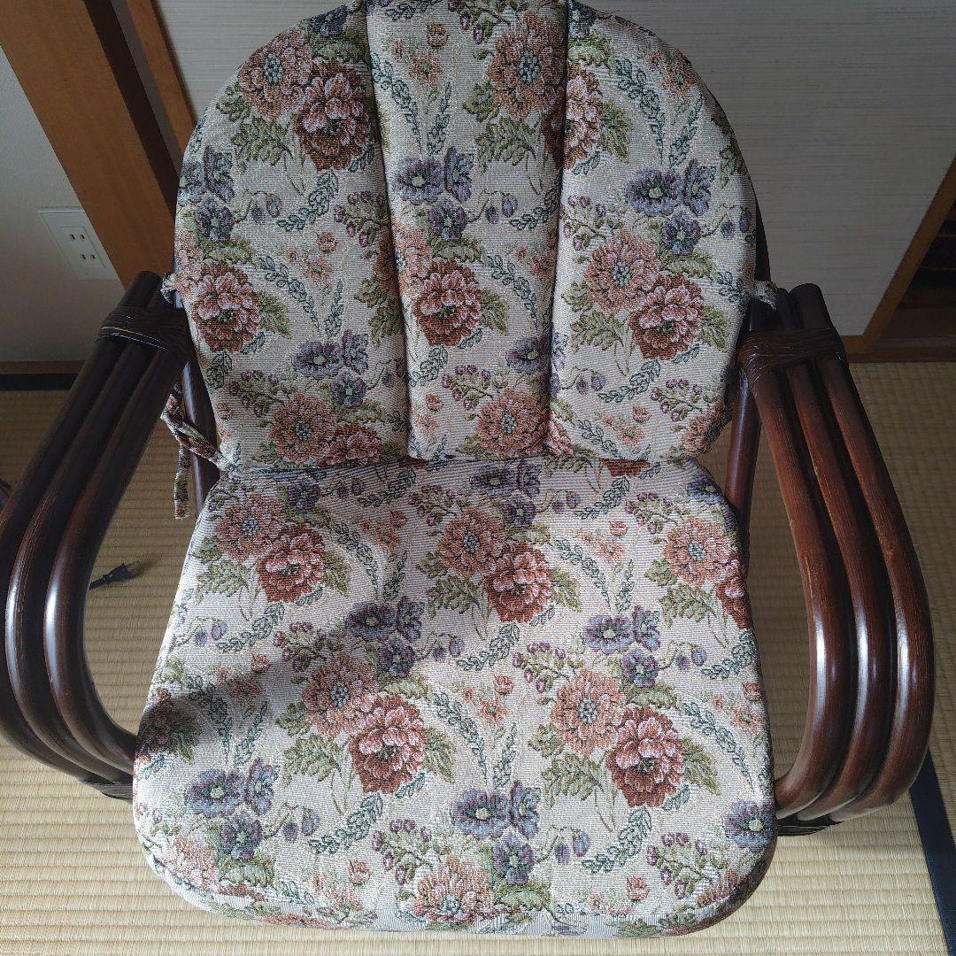 ラタン　回転椅子　新品