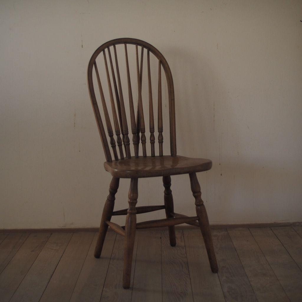 木製スピンドルバックチェア 秋田木工 古道具 味わい