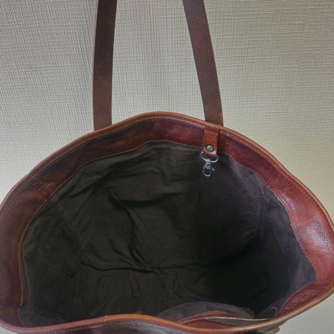 BUTTRO✨ブッテロ メンズ トートバッグオール レザーダークブラウン