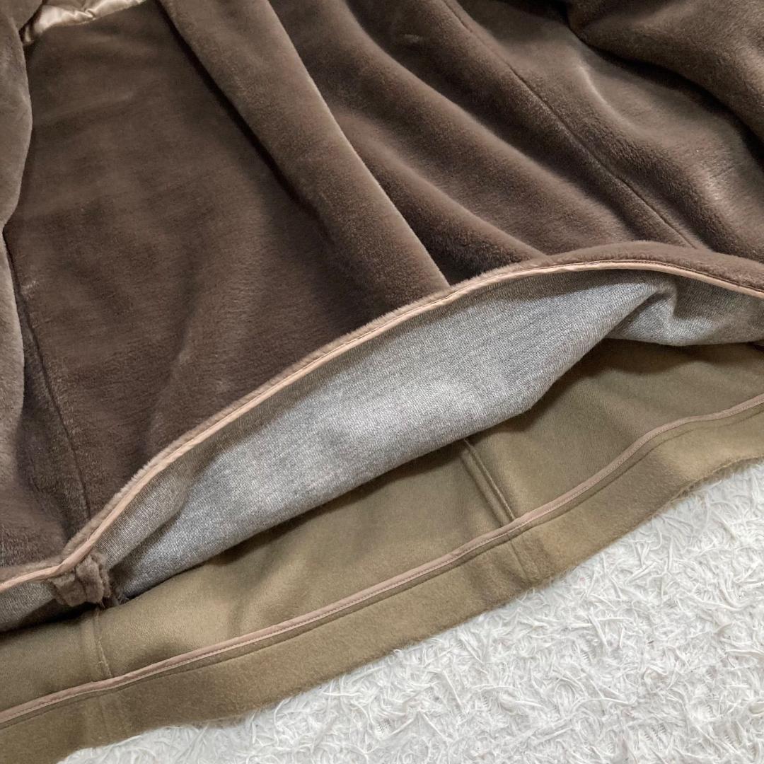 16563✨バーバリーズ 肉厚 ラムウール フェイクムートン ボアロングコート