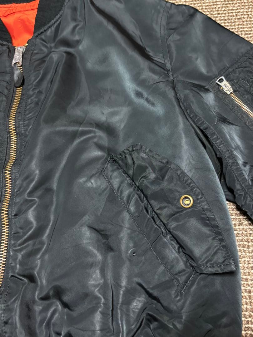 ALPHA INDUSTRIES MA-1 フライトジャケット ブラック　L
