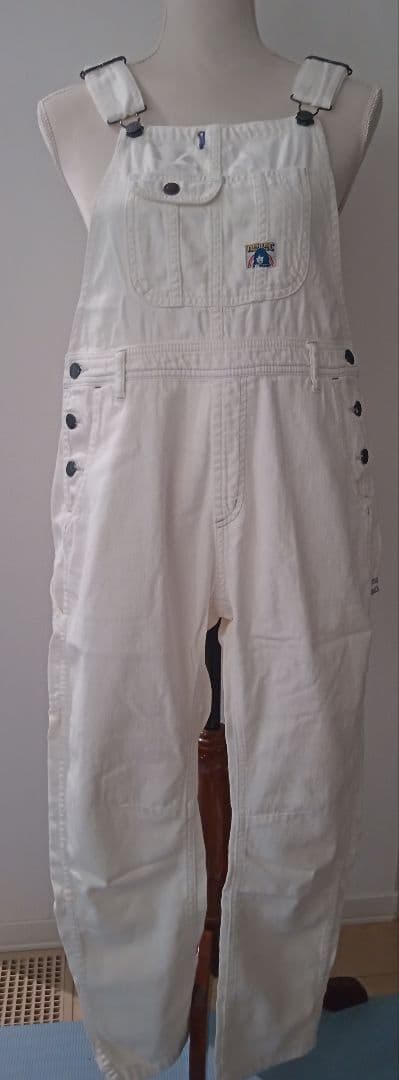 新品！【ヒステリックグラマー】ホワイトオーバーオール クロスバックデザイン