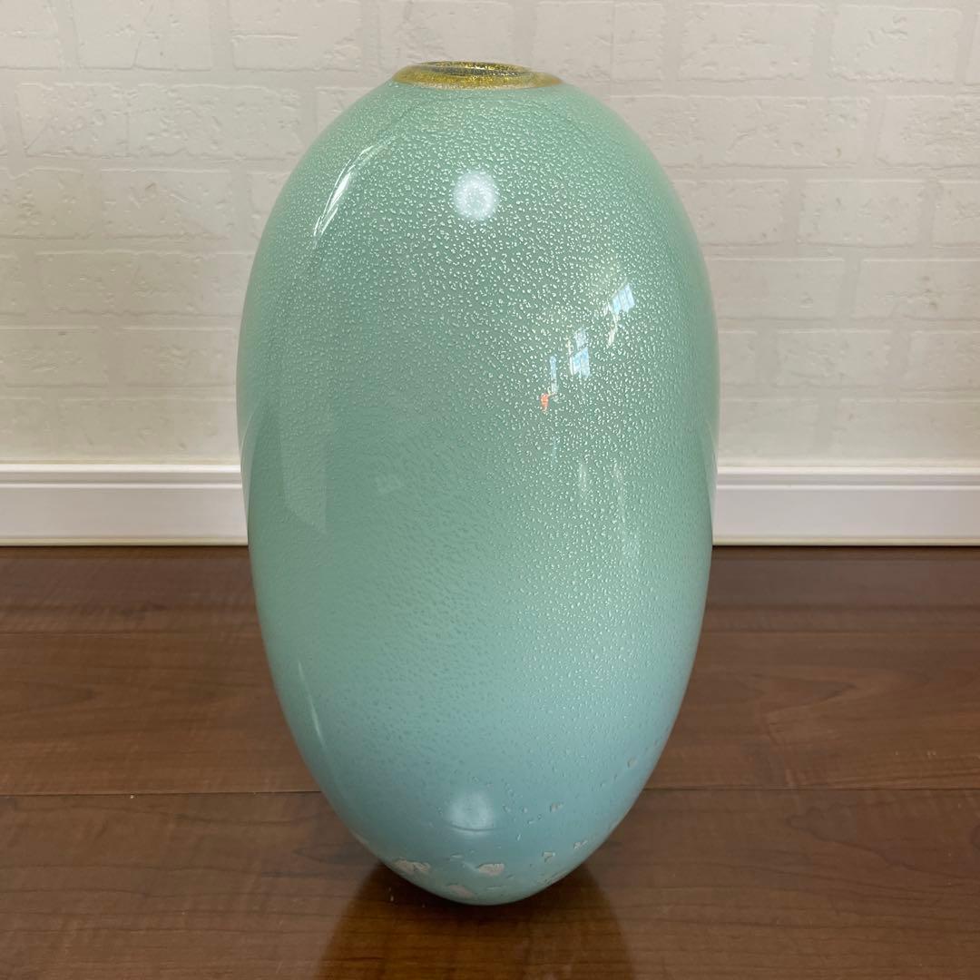 【箱付き】ガラス 花器　作家　岸本耕平