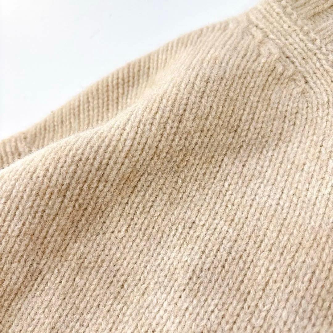 美品⁑ギャルリーヴィー　ファインウールタートルネックニット　ライトベージュ　S