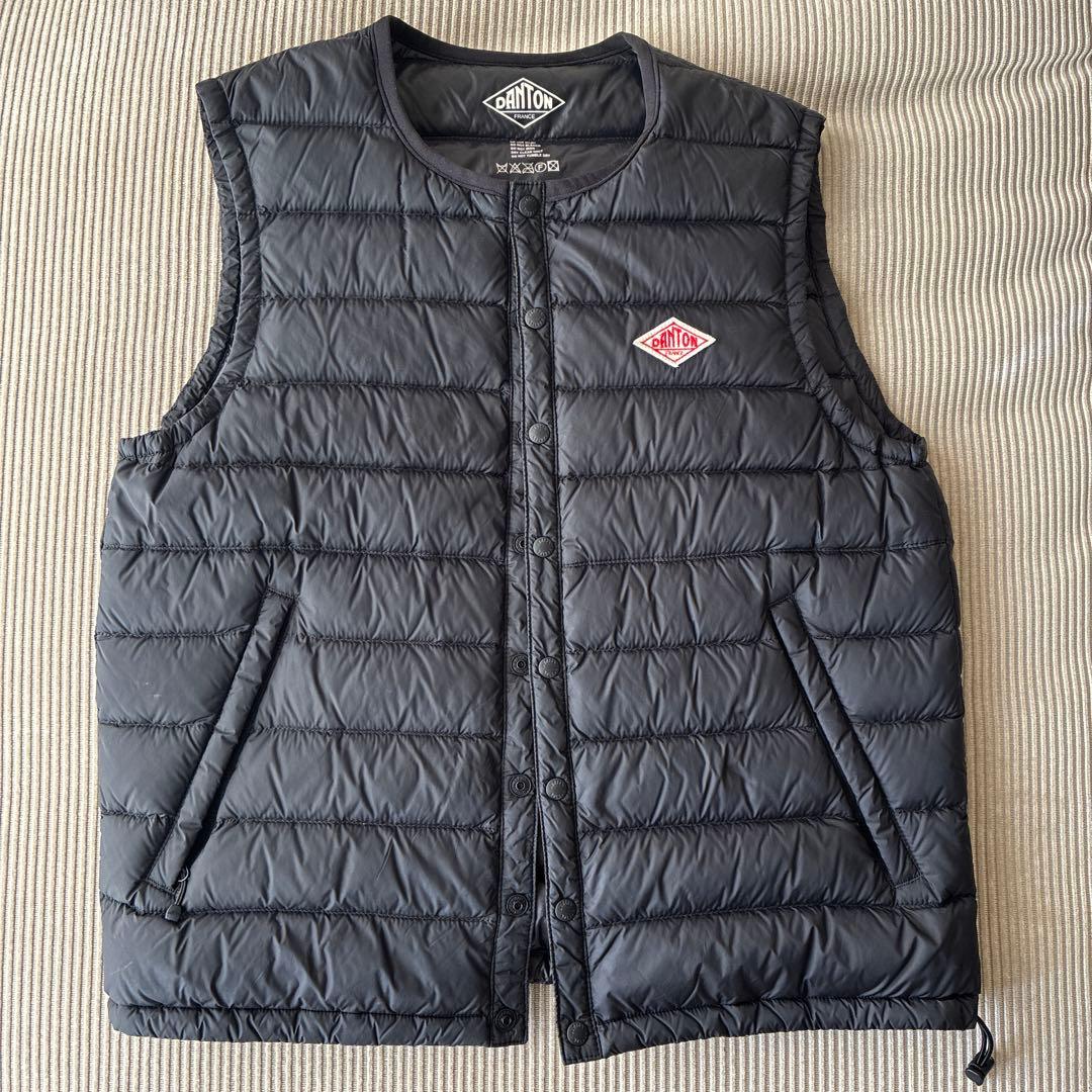 DANTON インナーダウン　ベスト　黒　34