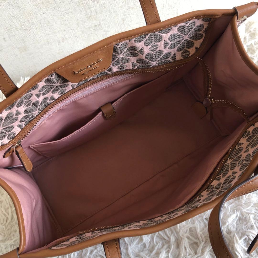 【未使用級】ケイトスペード　トートバッグ　マーケットスペードフラワー　ジャガード