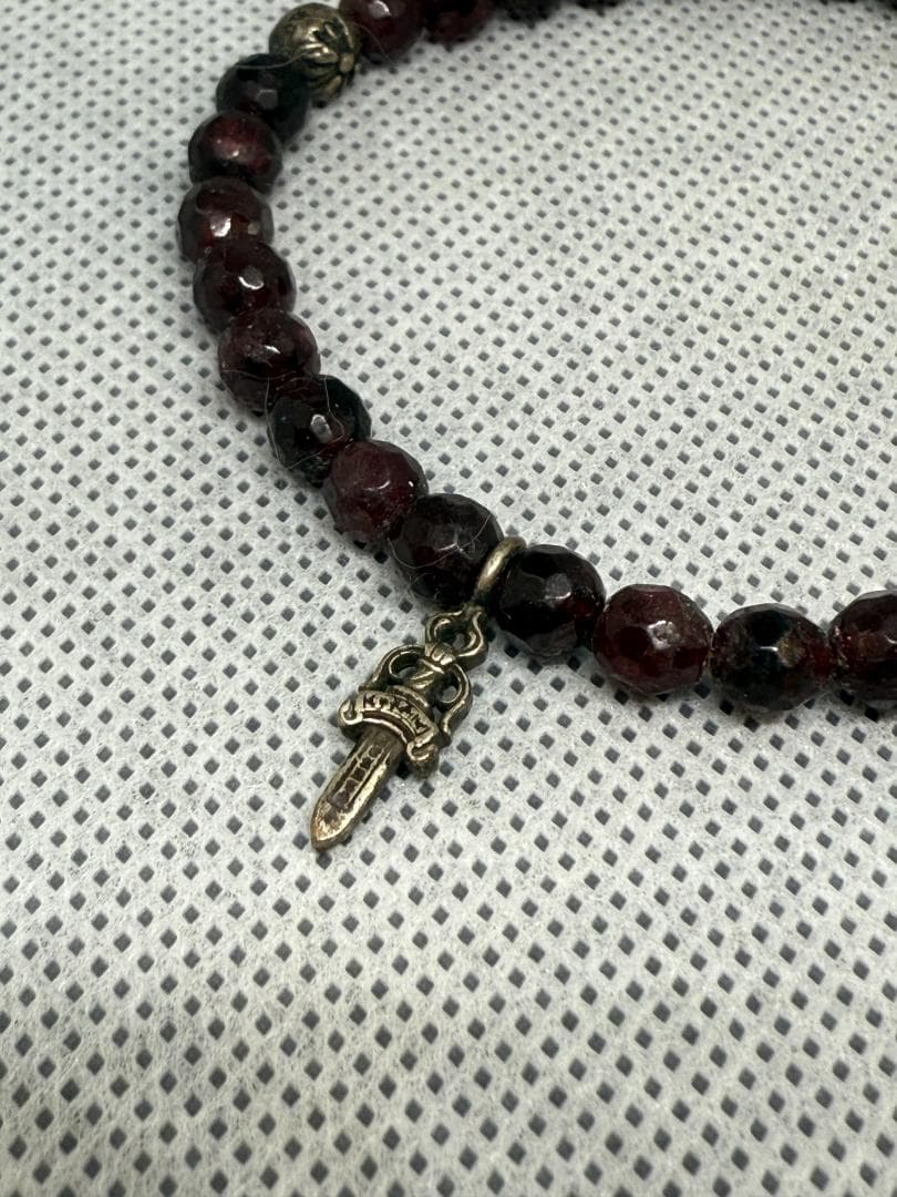 インボイス原本有 クロムハーツ BEAD47 ビーズブレスレット スタックダガー