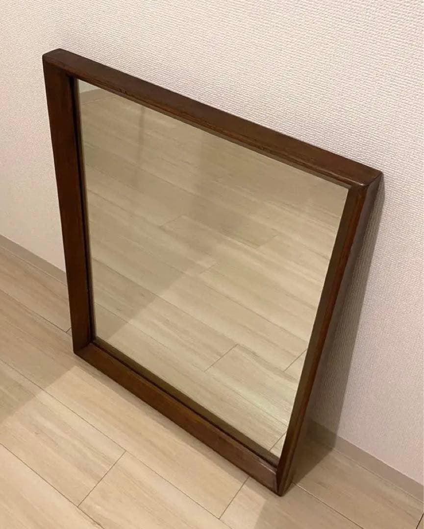 80s USA製 米軍 DREXEL HERITAGE 鏡 木製フレーム