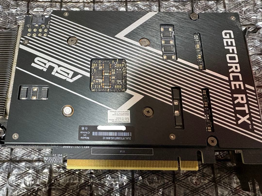 ASUS NVIDIA RTX3060ti 8G 2スロット設計