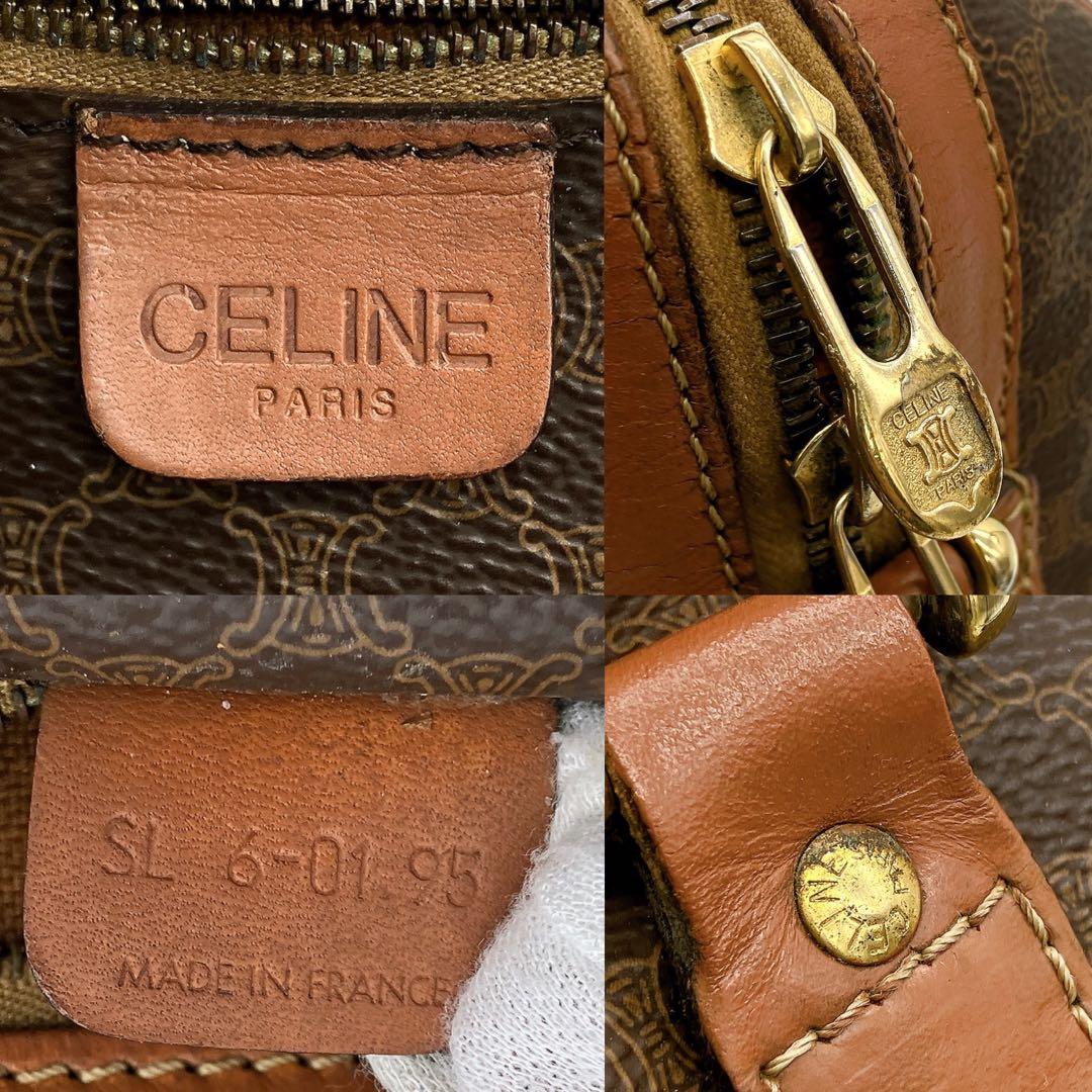 【CELINE】2wayバッグ　ボストンバッグ　マカダム柄　ダークブラウン