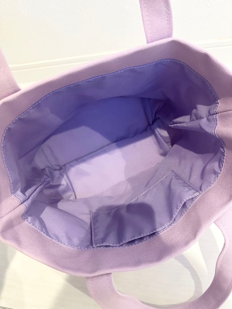 ラブラリーバイフェイラー　ワッペントートバッグ　オールドテディガール　パープル