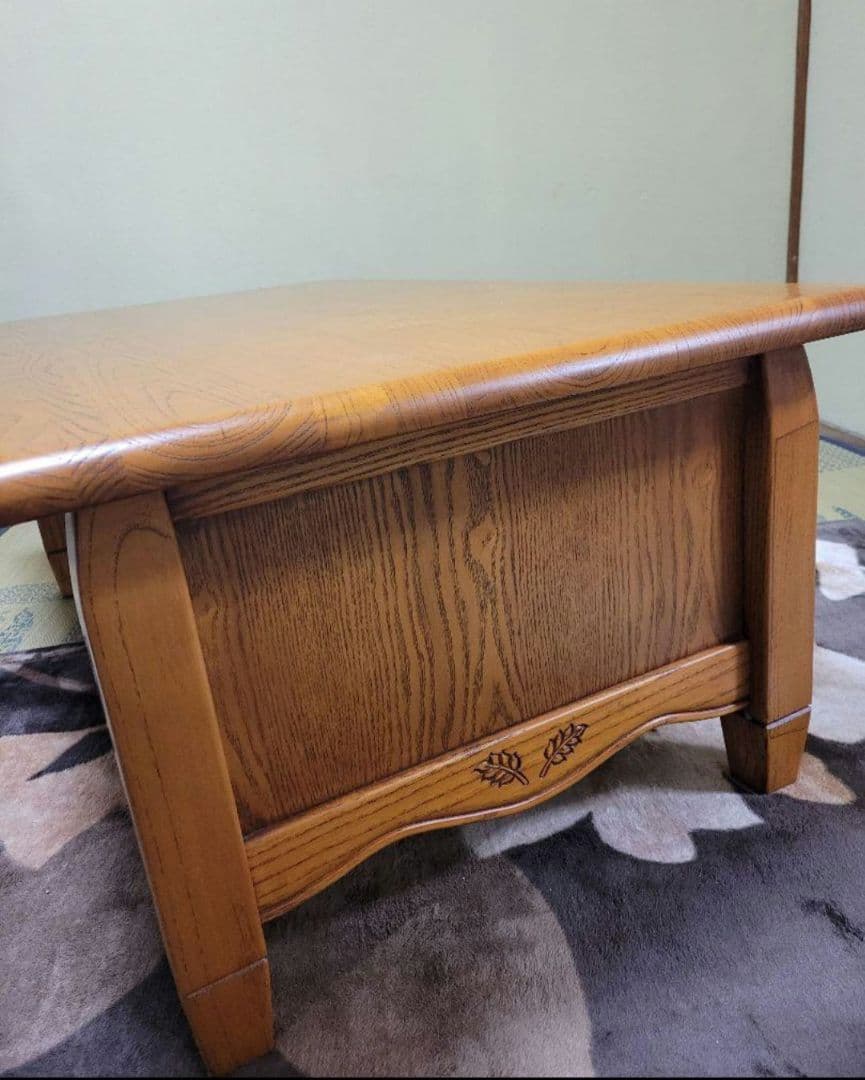 木製 カントリー テーブル 座卓 麦穂