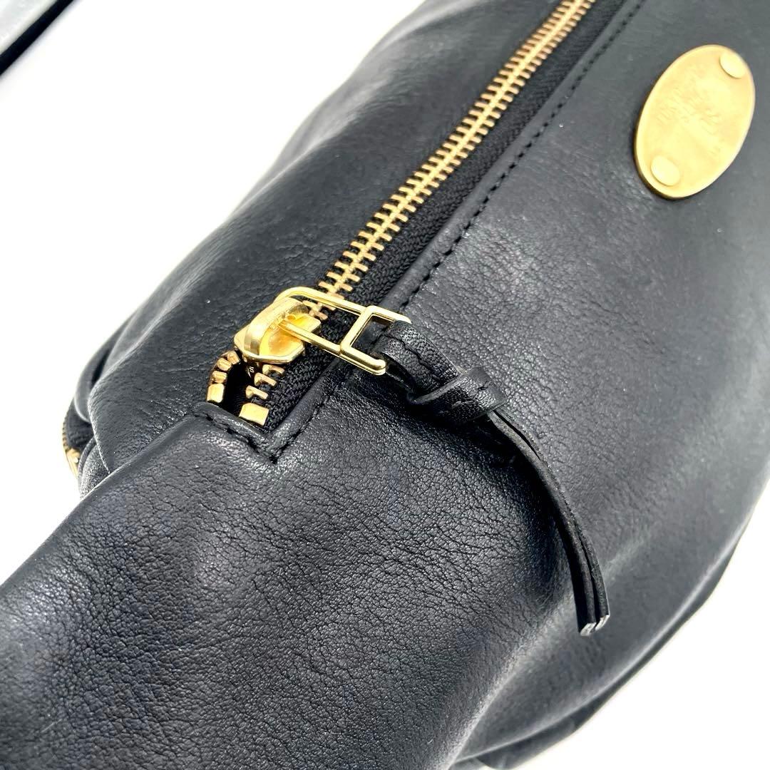 SLOW スロウ ルボーノ ファニーパック レザー ボディバッグ ブラック