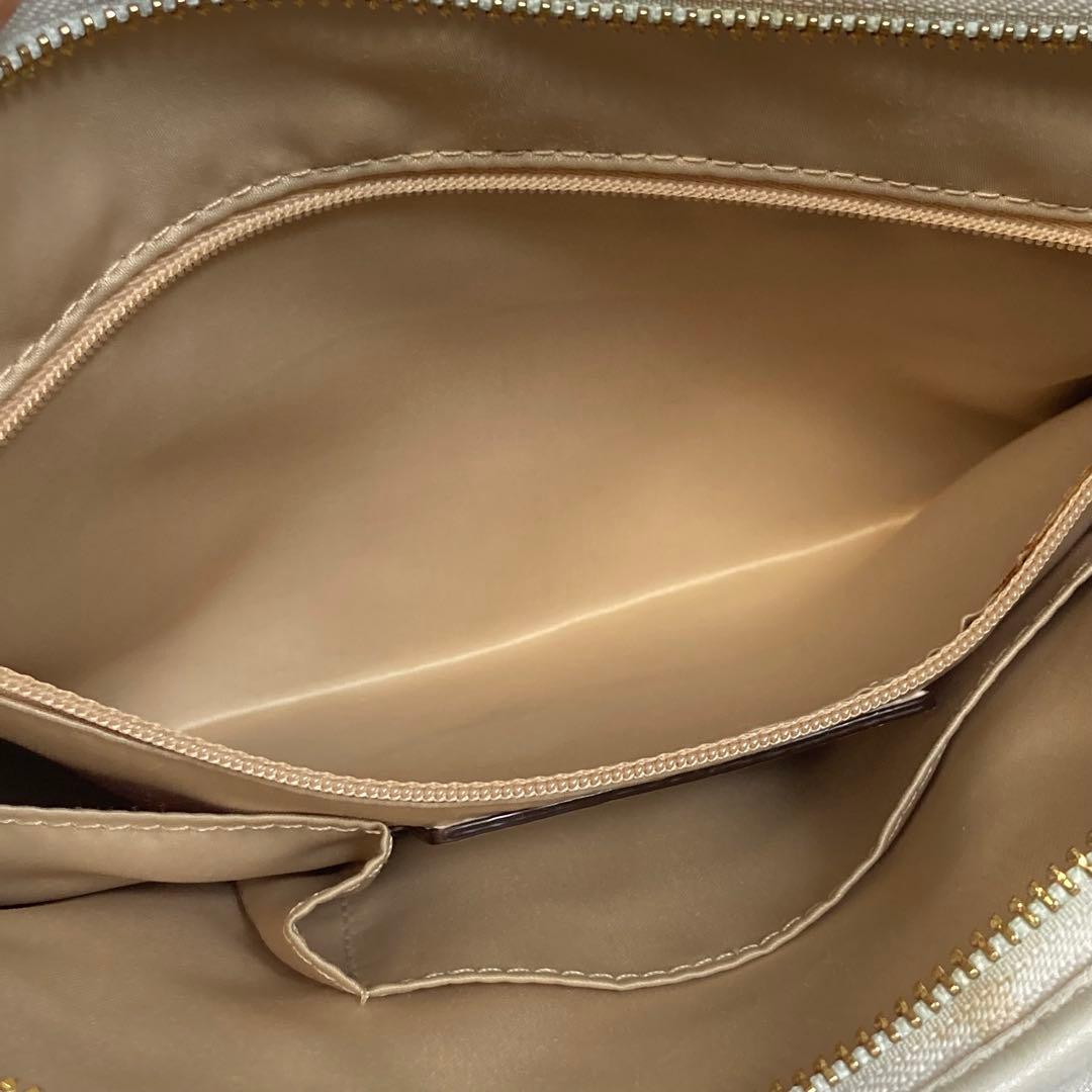 【美品】COACH コーチ　ホーボー　ワンハンドルバッグ ホワイト レザー大容量