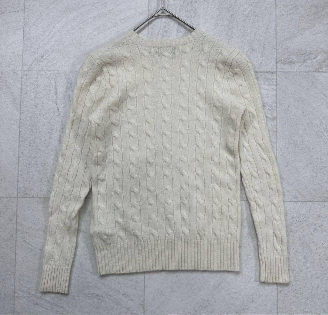 美品　POLO RALPH LAUREN カシミヤ　ウール　ケーブルニット　QR