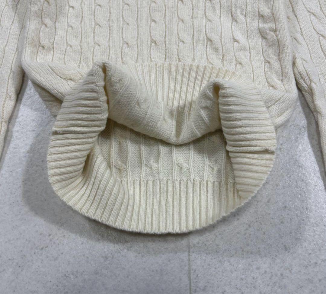 美品　POLO RALPH LAUREN カシミヤ　ウール　ケーブルニット　QR