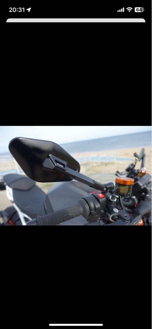 Rizoma風 バイクミラー 黒
