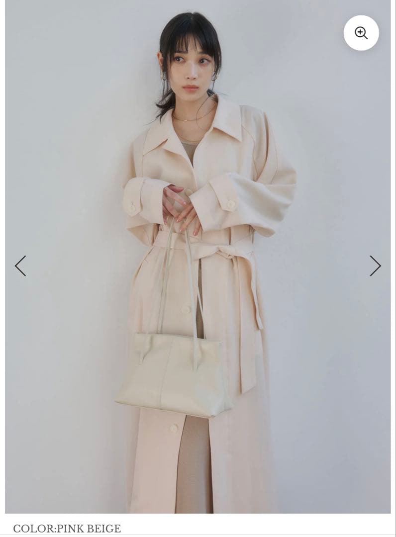 anuans ウールステンカラーロングコート