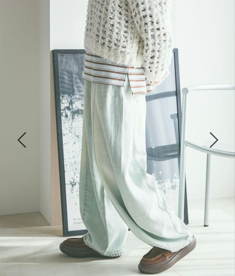 ニコアンド ［NKJ 2026SS］ 3D ドロップデニムパンツL