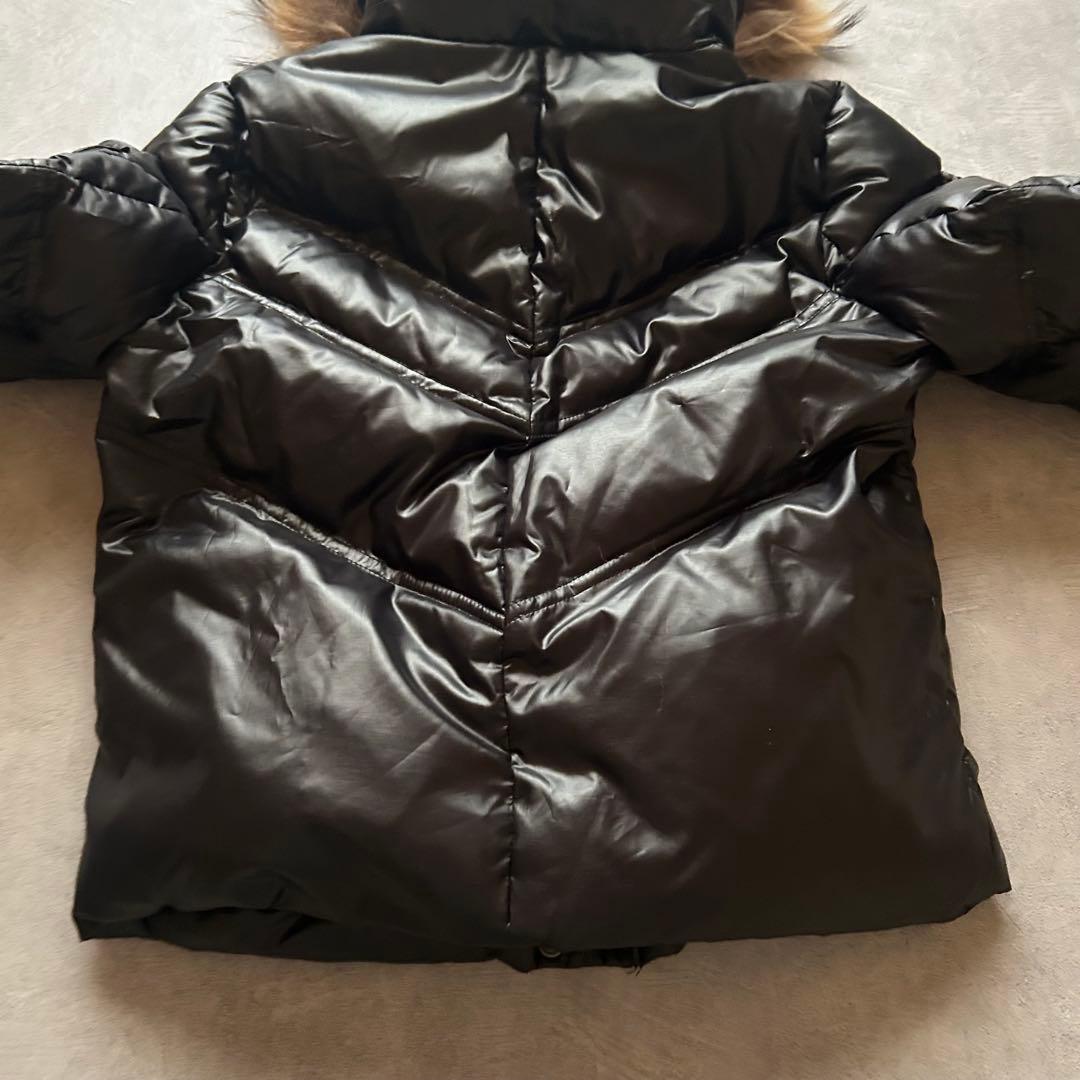 ジャケット・アウター grunge hood fur down jacket y2k black