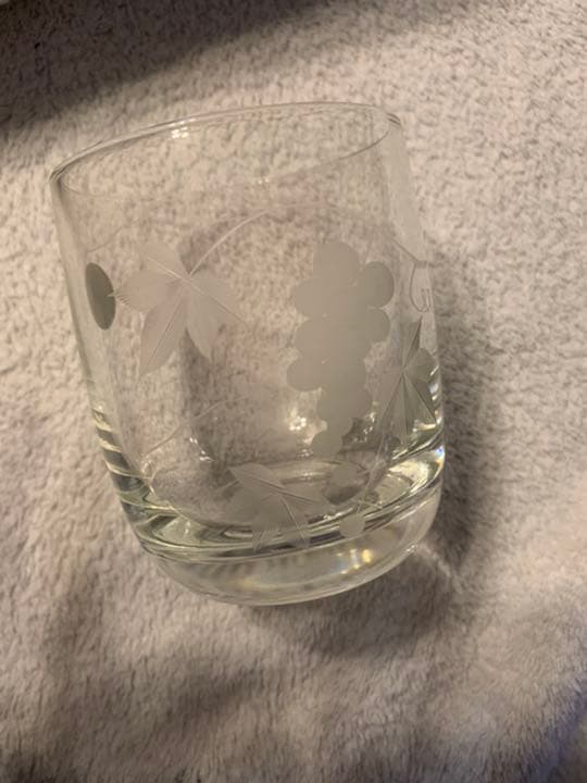 【新品未使用】HOYA保谷クリスタル 10個_珍しいぶどう柄