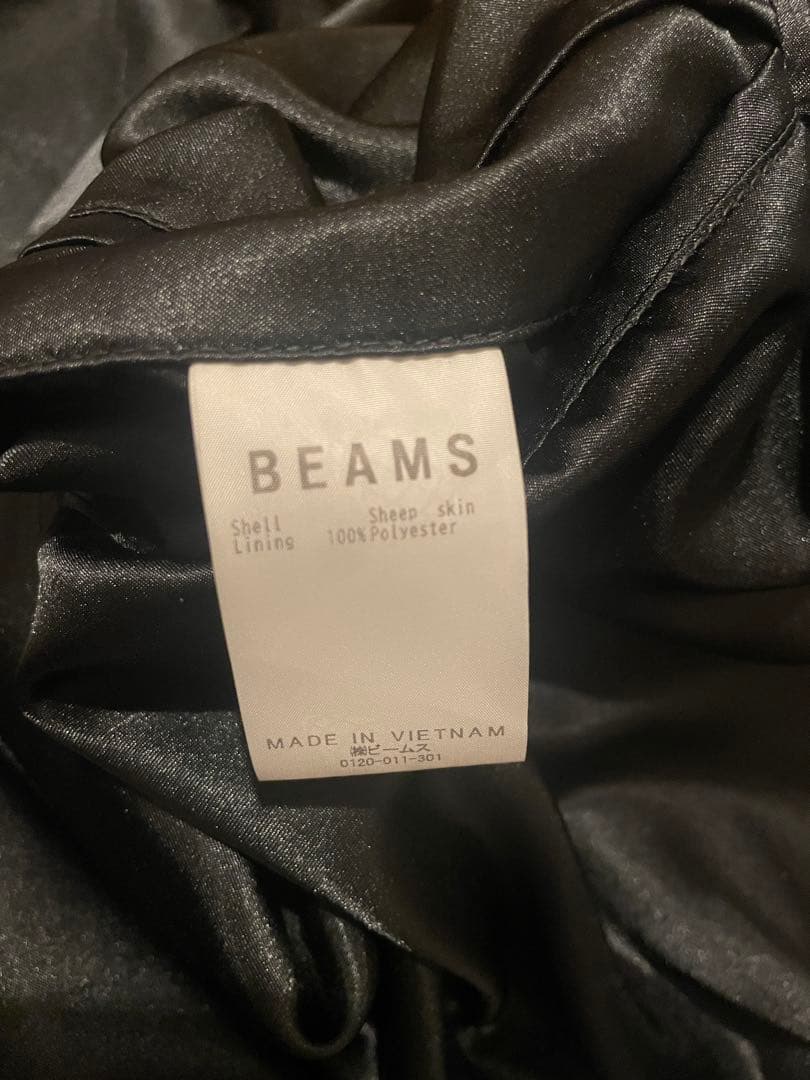 BEAMS ブラックレザー ジャケット Mサイズ