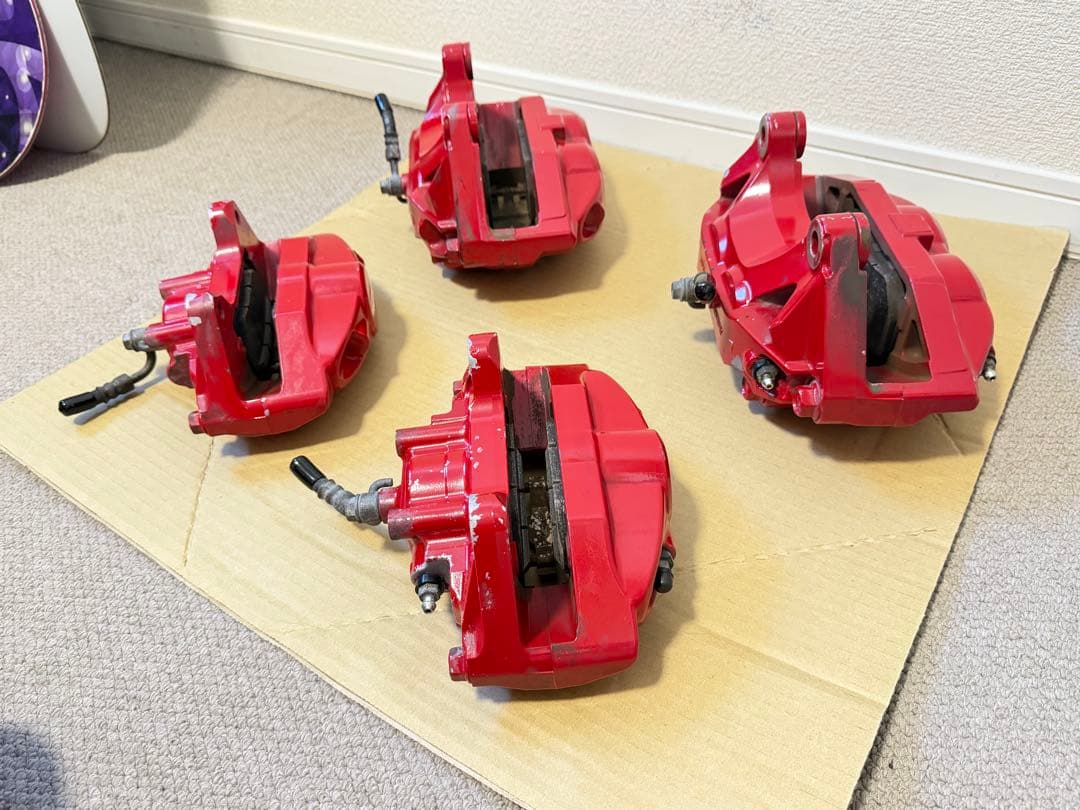 フェアレディZ Z34 Z33 Akebono ブレーキキャリパー 赤 4個