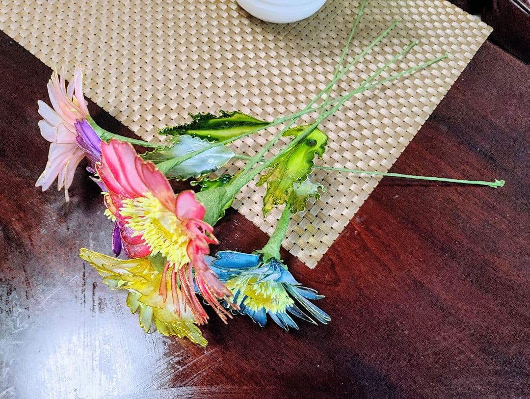 うさうさアメリカンフラワー　花瓶付き桜