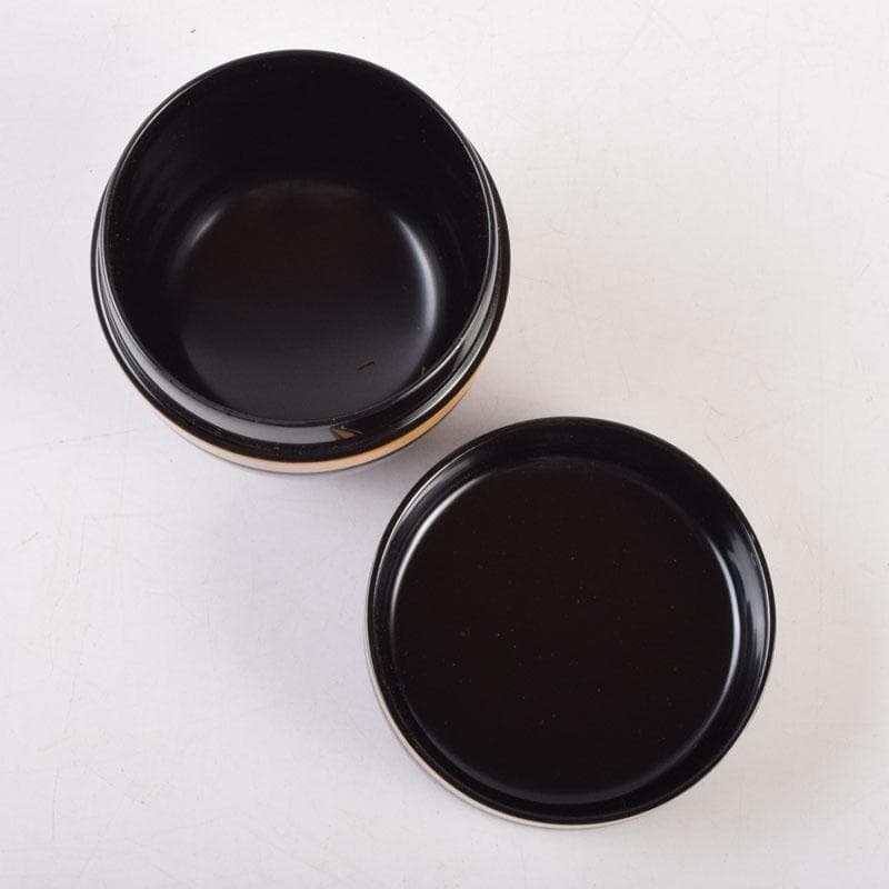 茶道具　中村湖彩作　唐物　独楽棗　共布共箱　V　9191