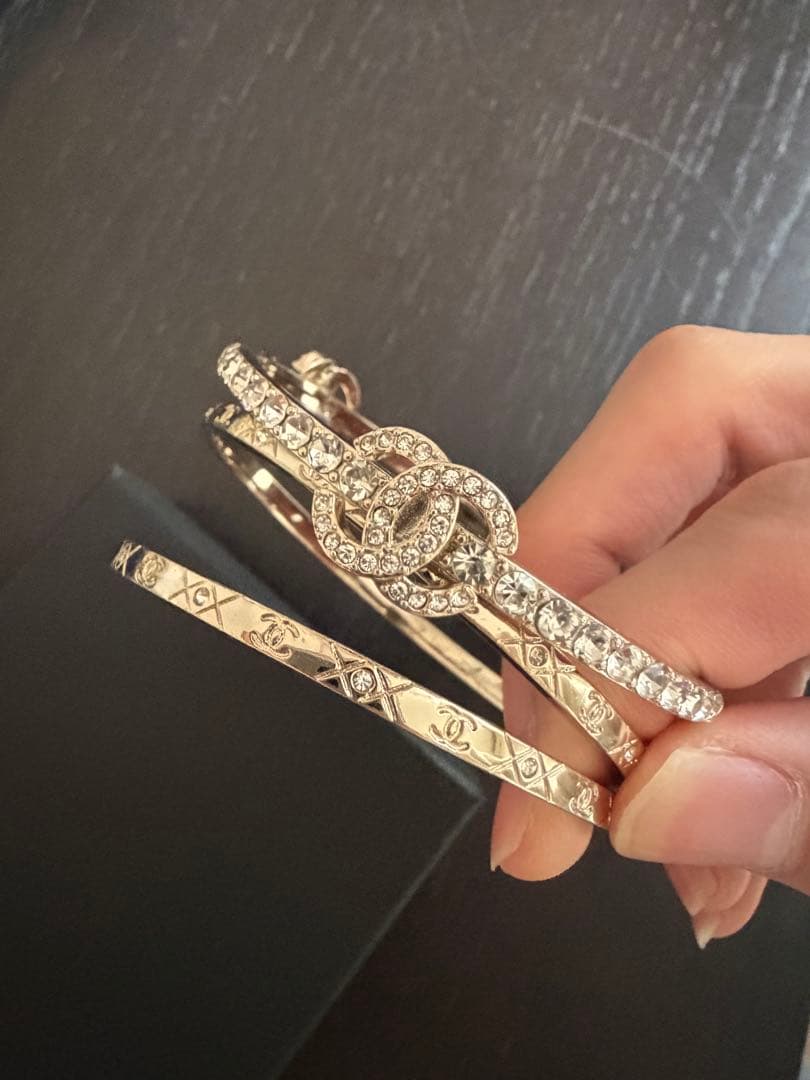 CHANEL バングル3連　CCマーク