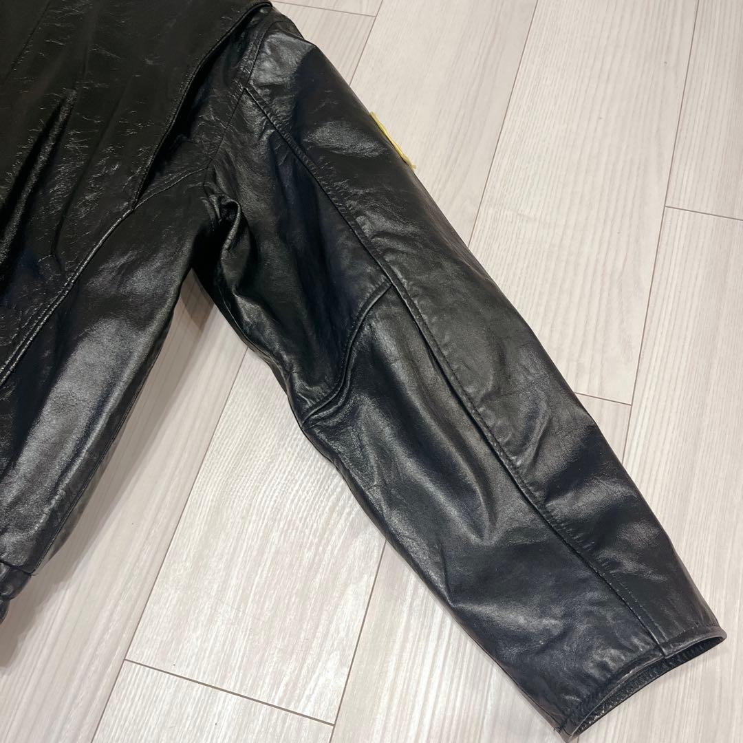 80s 激渋 日本製 ホースハイド A-2 ポリスマンジャケット シカゴポリス