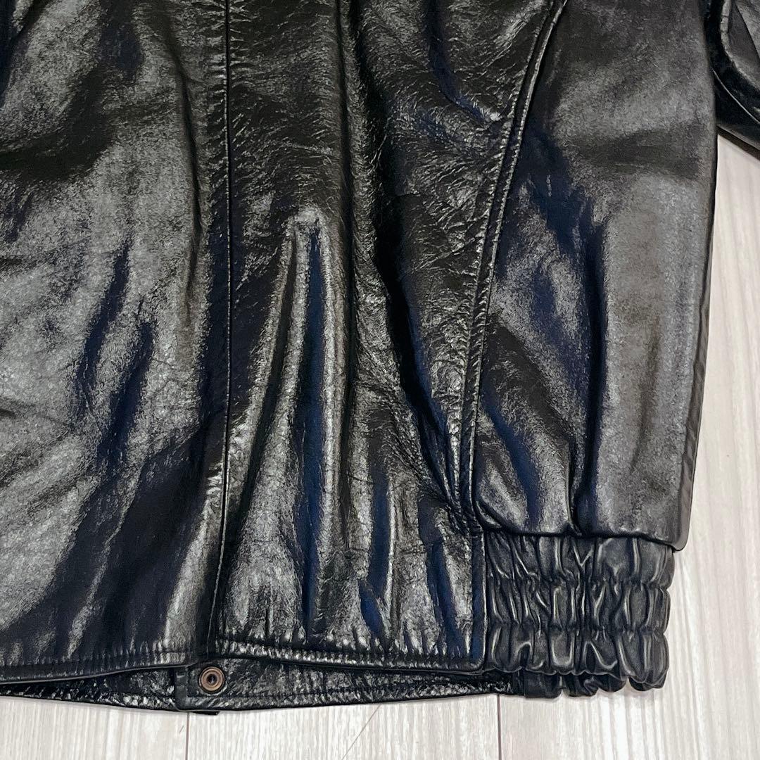 80s 激渋 日本製 ホースハイド A-2 ポリスマンジャケット シカゴポリス