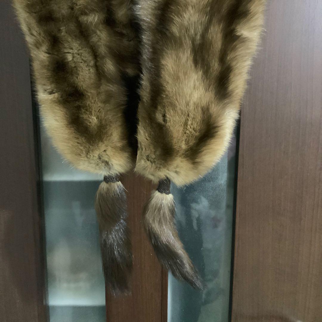 美品　ロシアンセーブル　セーブル　ショール　マフラー　ストール　大判